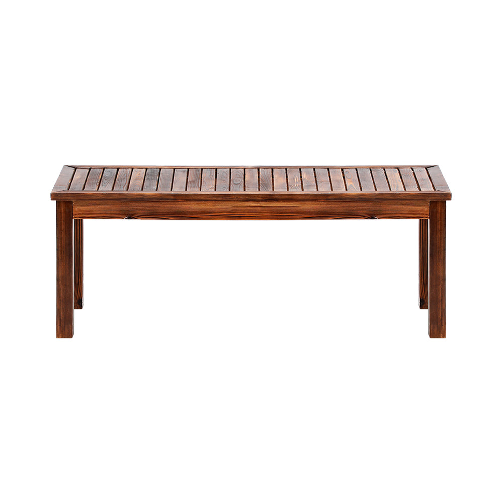 Livsip 120cm Wood Garden Bench Slatted Seat