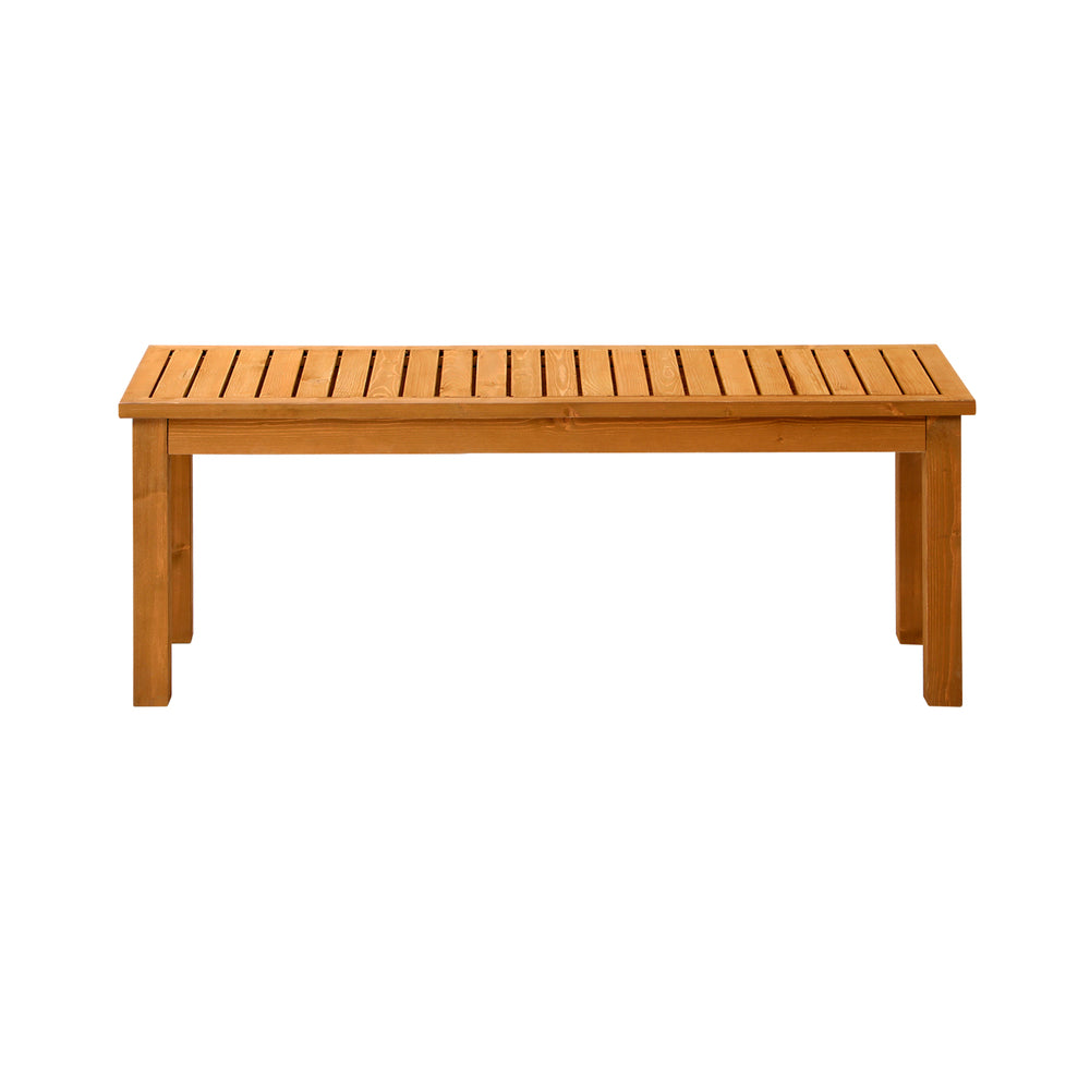 Livsip 120cm Garden Bench Wooden Slatted Seat 2 Seater
