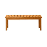 Livsip 120cm Garden Bench Wooden Slatted Seat 2 Seater