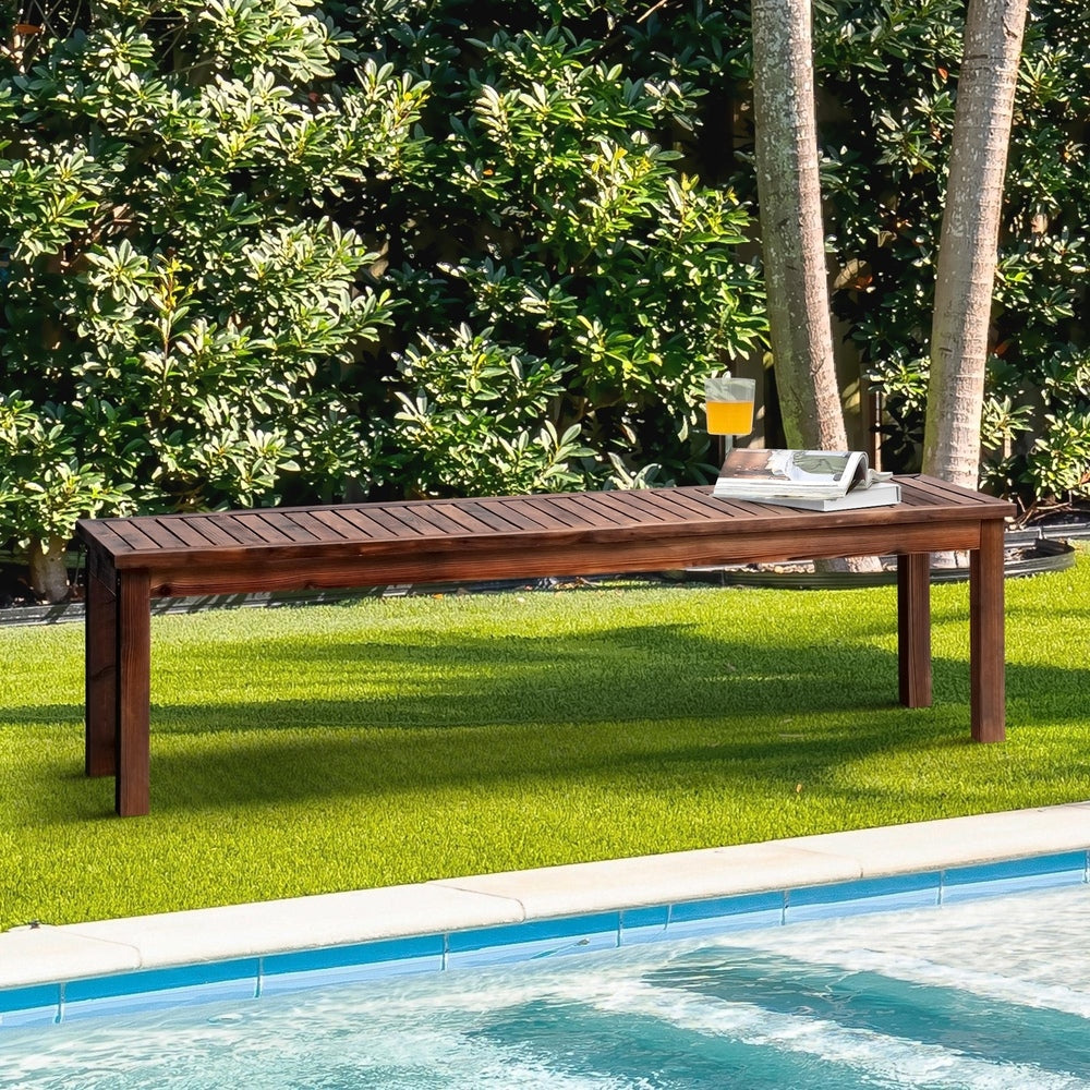 Livsip 150cm Garden Bench Wooden Slatted Seat