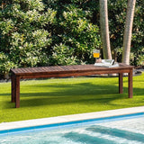Livsip 150cm Garden Bench Wooden Slatted Seat - Rear View