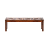 Livsip 150cm Garden Bench Wooden Slatted Seat - Front View