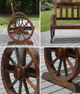 Livsip Garden Bench Wagon Chairs Wheel Chair Backyard Lounge - Extra Image