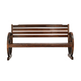 Livsip Garden Bench 3 Seater Wooden Wagon Chair - 45-Degree Angle