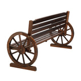 Livsip Garden Bench 3 Seater Wooden Wagon Chair - Close-Up Angle