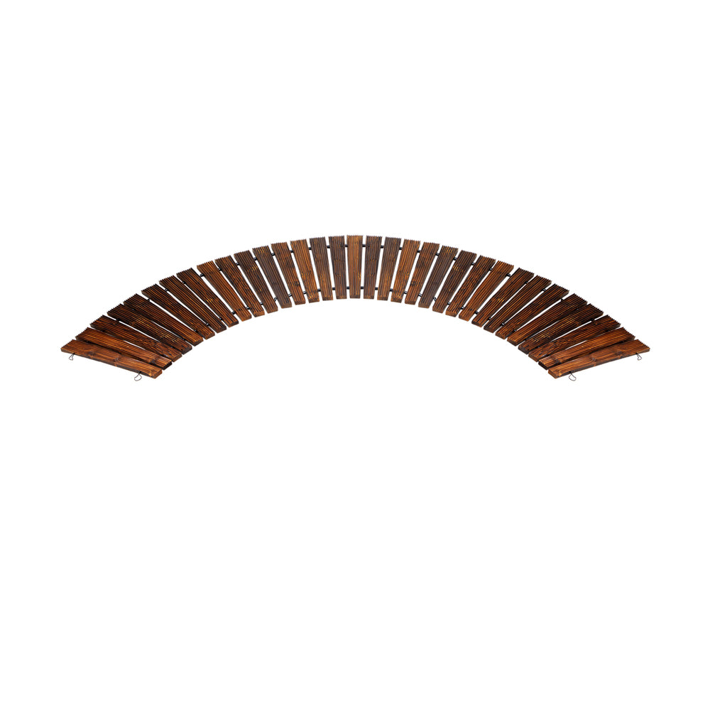 Livsip Garden Wooden Pathway 8ft Roll-Out Curved