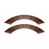 Livsip 2PC Garden Wooden Pathway 8ft Roll-Out Curved - 45-Degree Angle
