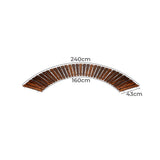 Livsip 2PC Garden Wooden Pathway 8ft Roll-Out Curved - Top-Down View
