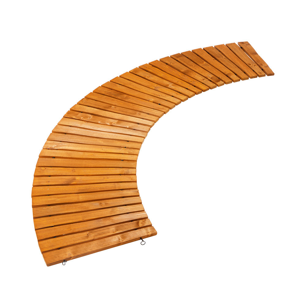 Livsip Garden Wooden Pathway 8ft Curved Roll-Out