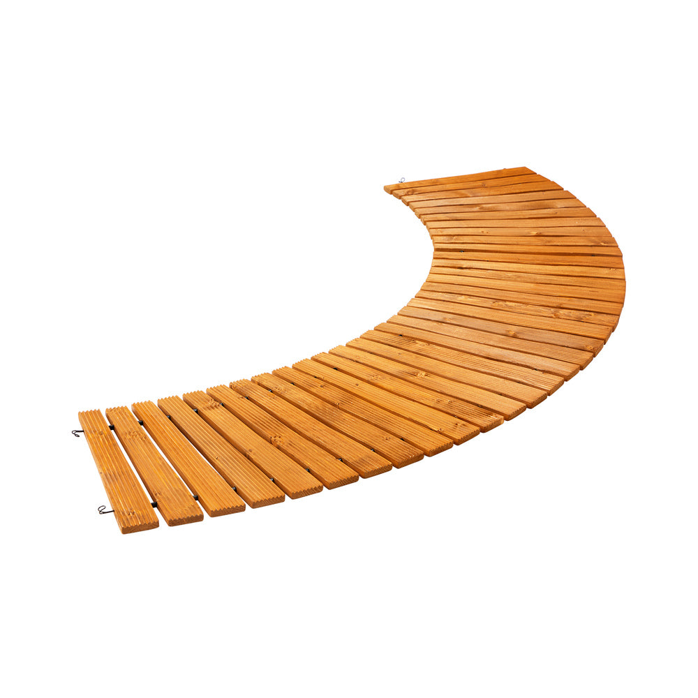 Livsip Garden Wooden Pathway 8ft Curved Roll-Out