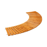 Livsip Garden Wooden Pathway 8ft Curved Roll-Out - Top-Down View