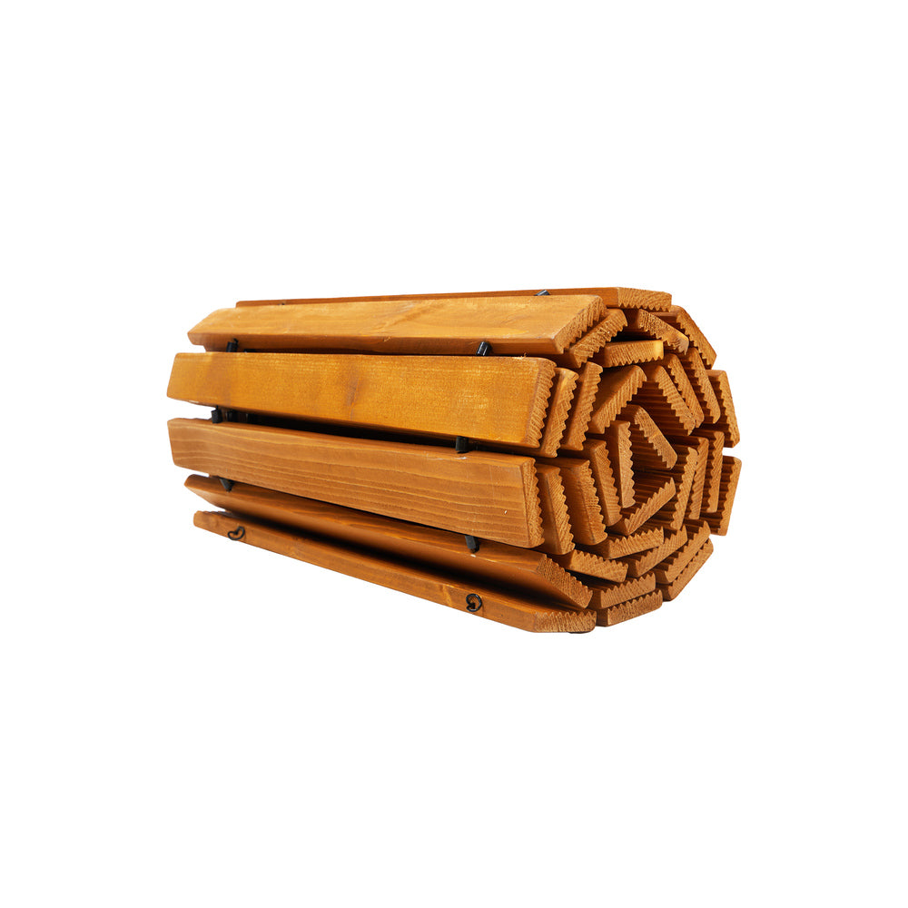 Livsip Garden Wooden Pathway 8ft Curved Roll-Out