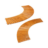 Livsip 2PC Garden Wooden Pathway 8ft Curved Roll-Out