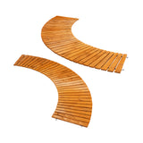 Livsip 2PC Garden Wooden Pathway 8ft Curved Roll-Out - Side View