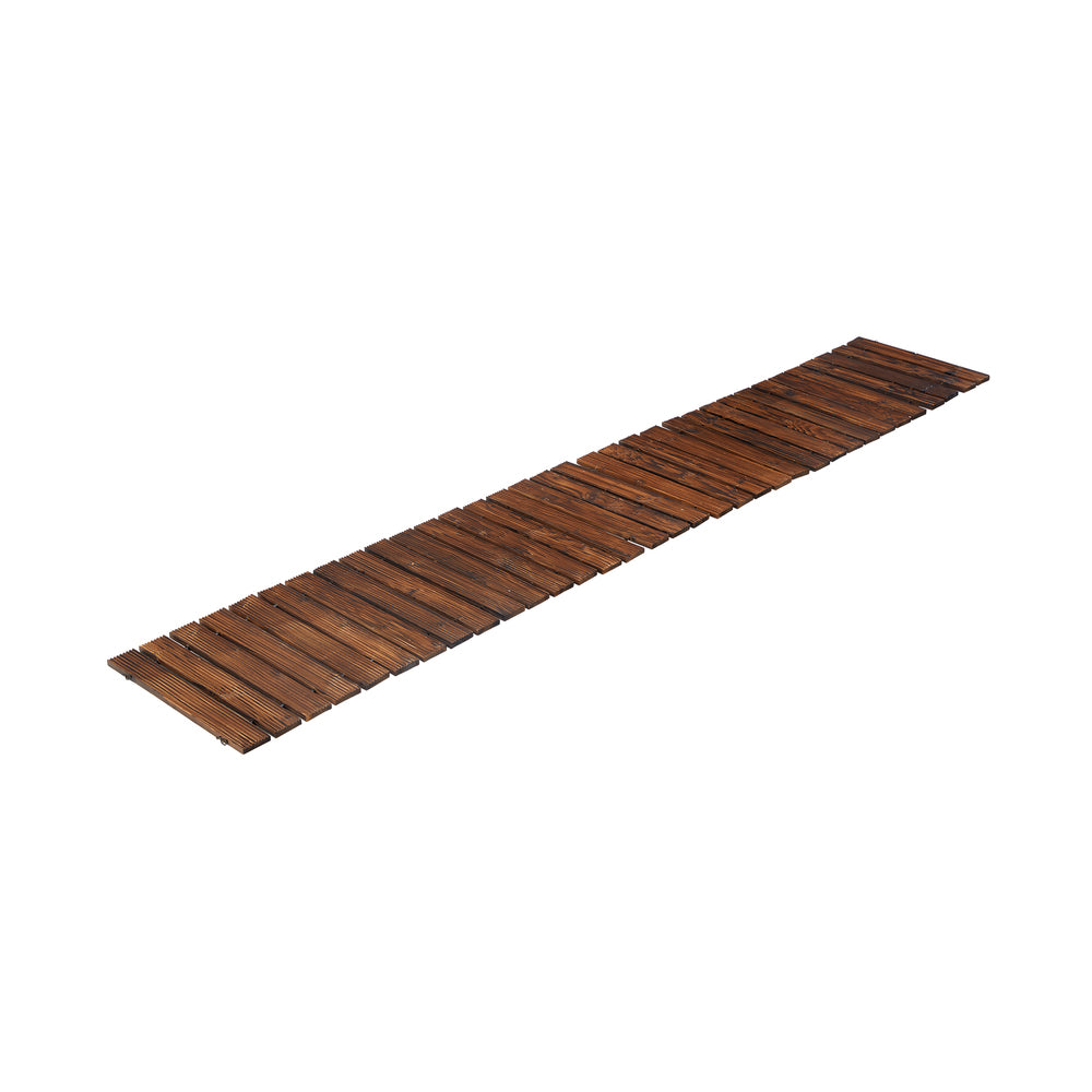 Livsip Garden Wooden Pathway 8ft Roll-Out Straight Walkway