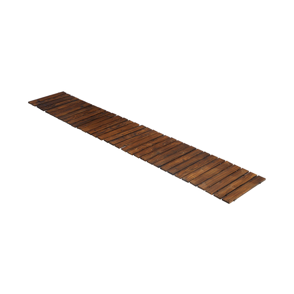 Livsip Garden Wooden Pathway 8ft Roll-Out Straight Walkway