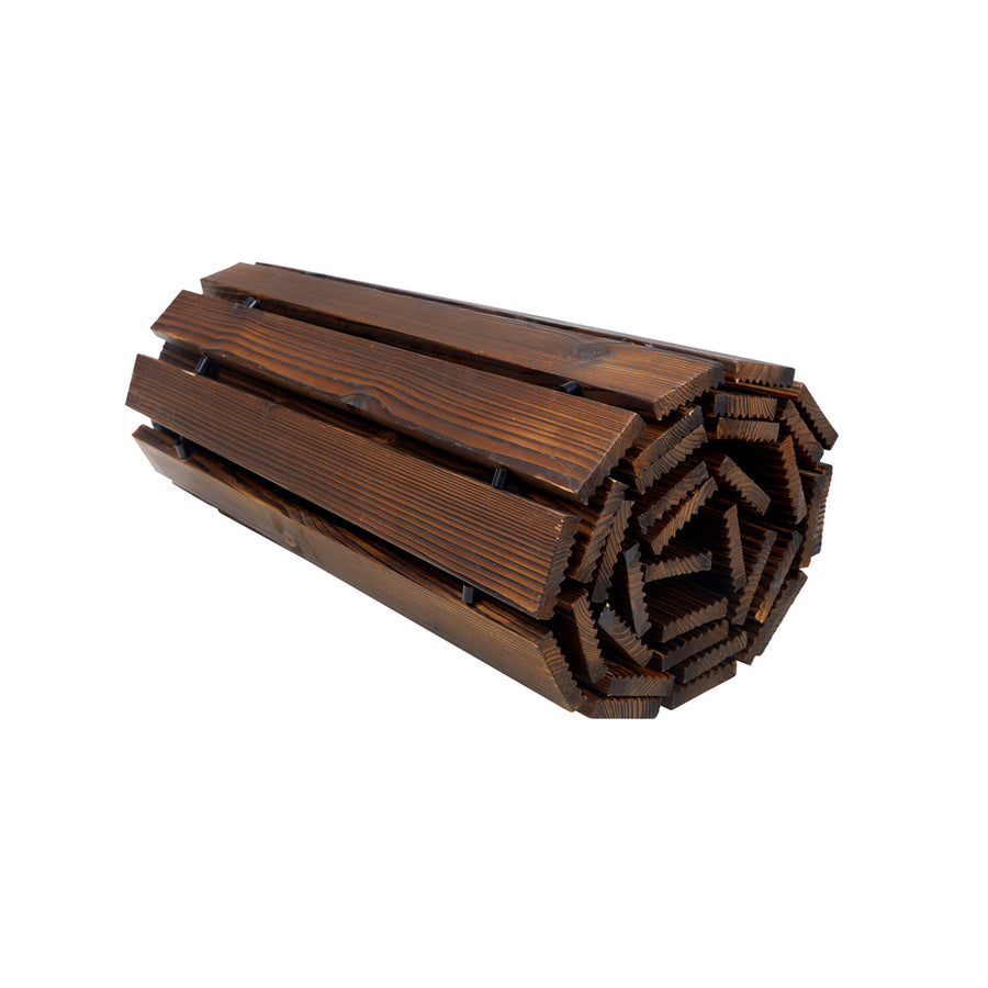 Livsip Garden Wooden Pathway 8ft Roll-Out Straight Walkway