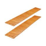 Livsip 2PC Garden Wooden Pathway 8ft Straight Roll-Out