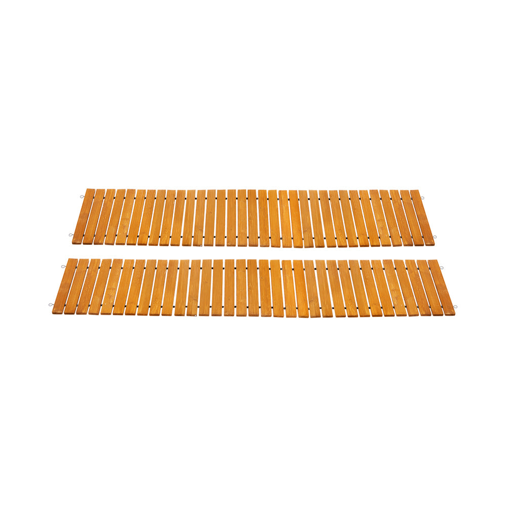 Livsip 2PC Garden Wooden Pathway 8ft Straight Roll-Out