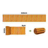 Livsip 2PC Garden Wooden Pathway 8ft Straight Roll-Out - 45-Degree Angle