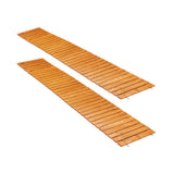 Livsip 2PC Garden Wooden Pathway 8ft Straight Roll-Out - Front View
