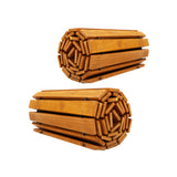 Livsip 2PC Garden Wooden Pathway 8ft Straight Roll-Out - Side View
