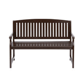 Gardeon Outdoor Garden Bench Wooden 2 Seater Lounge Chair Patio Furniture Brown - Side View