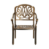 Livsip Outdoor Dining Chairs Cast Aluminium Frame Set of 2
