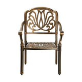 Livsip Outdoor Dining Chairs Cast Aluminium Frame Set of 2 - Side View