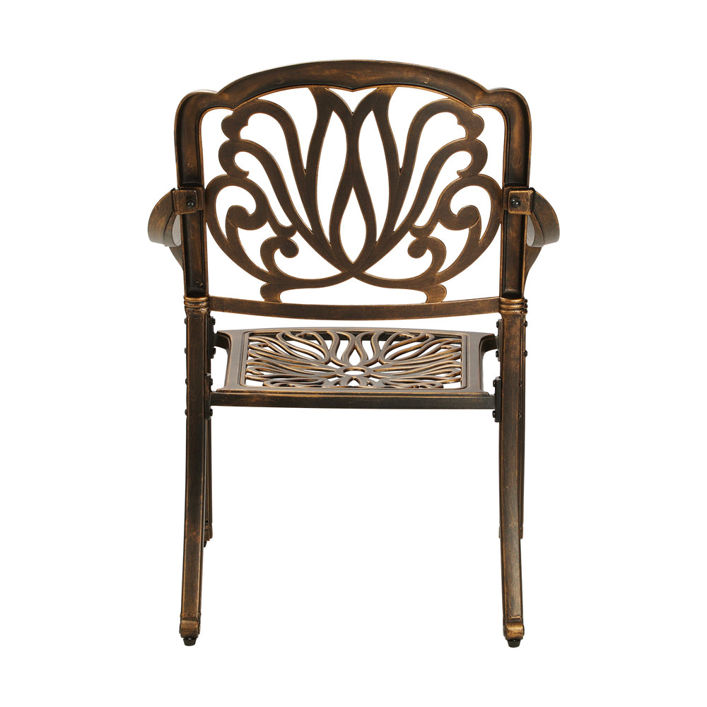 Livsip Outdoor Dining Chairs Cast Aluminium Frame Set of 2