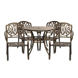 Livsip Outdoor 5 Piece Dining Bistro Set Chairs&Table