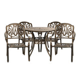 Livsip Outdoor 5 Piece Dining Bistro Set Chairs&Table - Front View