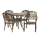 Livsip Outdoor 5 Piece Dining Bistro Set Chairs&Table