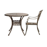 Livsip Outdoor 5 Piece Dining Bistro Set Chairs&Table - Top-Down View