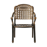 Livsip Outdoor Furniture Dining Chairs Cast Aluminium x2 - 45-Degree Angle
