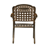 Livsip Outdoor Furniture Dining Chairs Cast Aluminium x2 - Side View