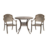 Livsip 3 Piece Outdoor Dining Set Bistro Cast Aluminium