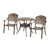 Livsip 3 Piece Outdoor Dining Set Bistro Cast Aluminium - Close-Up Angle