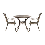 Livsip 3 Piece Outdoor Dining Set Bistro Cast Aluminium
