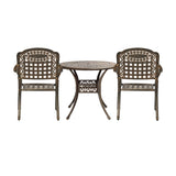 Livsip 3 Piece Outdoor Dining Set Bistro Cast Aluminium