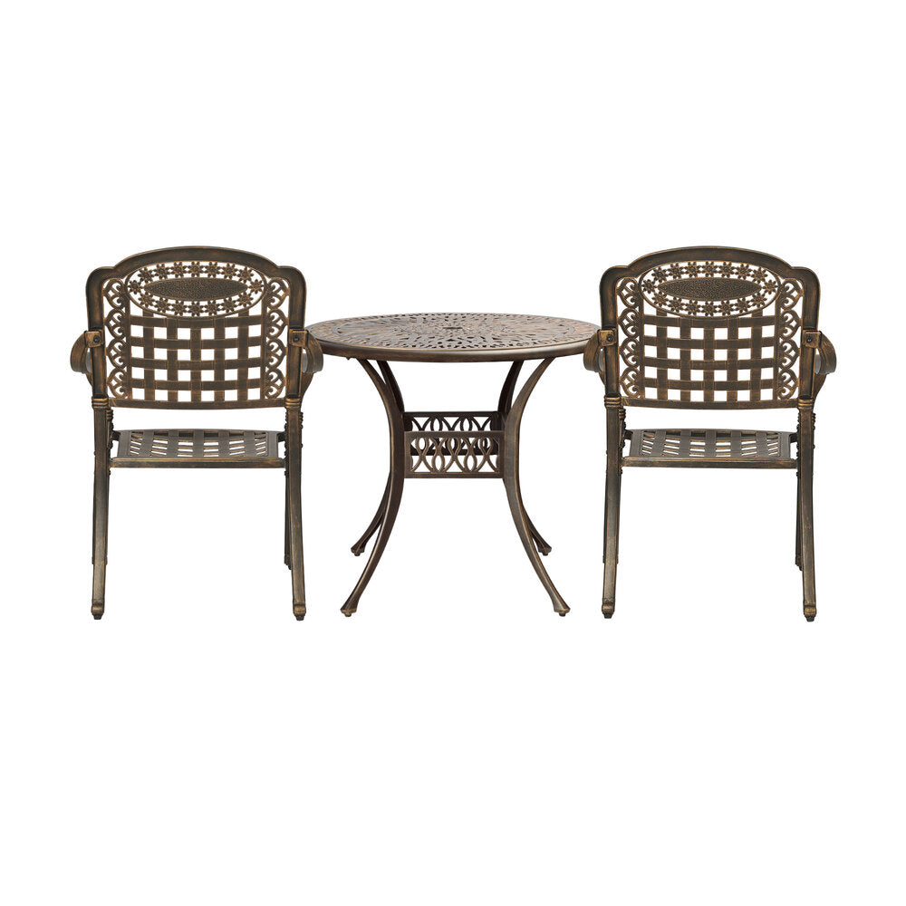 Livsip 3 Piece Outdoor Dining Set Bistro Cast Aluminium