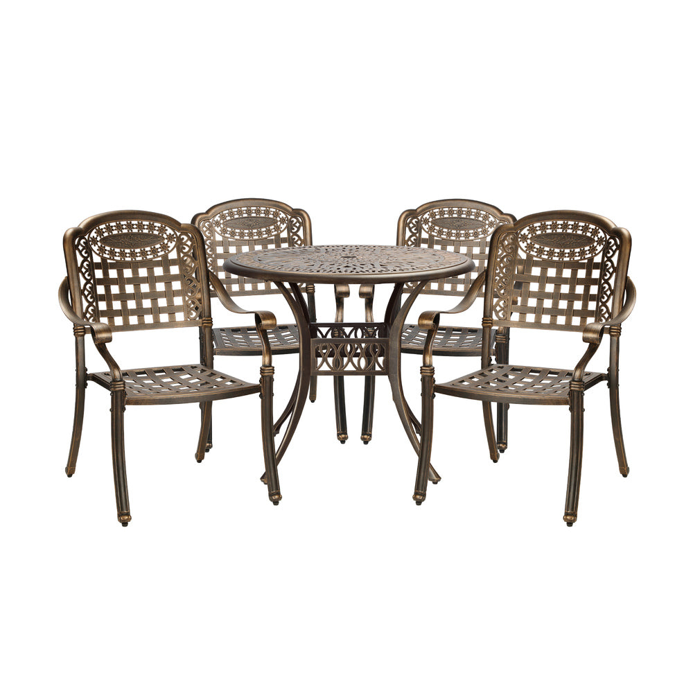 Livsip Outdoor Dining Chairs&Table Bistro Set 5 Piece