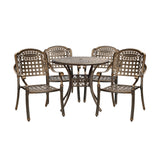 Livsip Outdoor Dining Chairs&Table Bistro Set 5 Piece - Front View