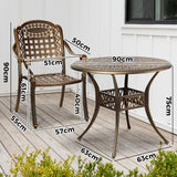 Livsip Outdoor Dining Chairs&Table Bistro Set 5 Piece