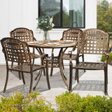 Livsip Outdoor Dining Chairs&Table Bistro Set 5 Piece - 45-Degree Angle