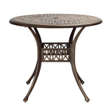 Livsip Garden Table Bronze Cast Aluminium Dining Table 75cm