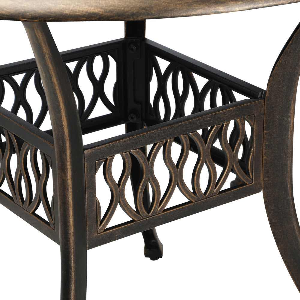 Livsip Garden Table Bronze Cast Aluminium Dining Table 75cm