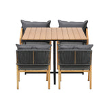Livsip 5PCS Outdoor Patio Set Table&Armchair Dining Set