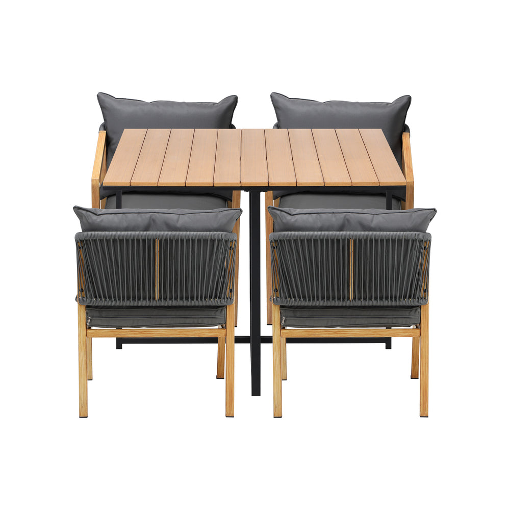 Livsip 5PCS Outdoor Patio Set Table&Armchair Dining Set