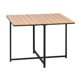 Livsip 5PCS Outdoor Dining Set Wood-plastic Table and Rattan Chairs - Low Angle